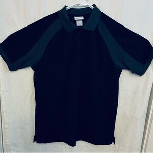 Wear Guard men’s short sleeve, black and gray size large polo shirt/polyester